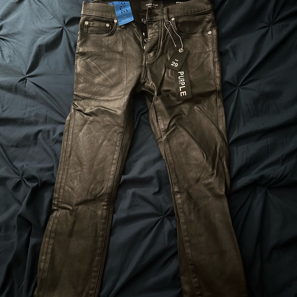 Purple Brand Black Jeans (Leather)